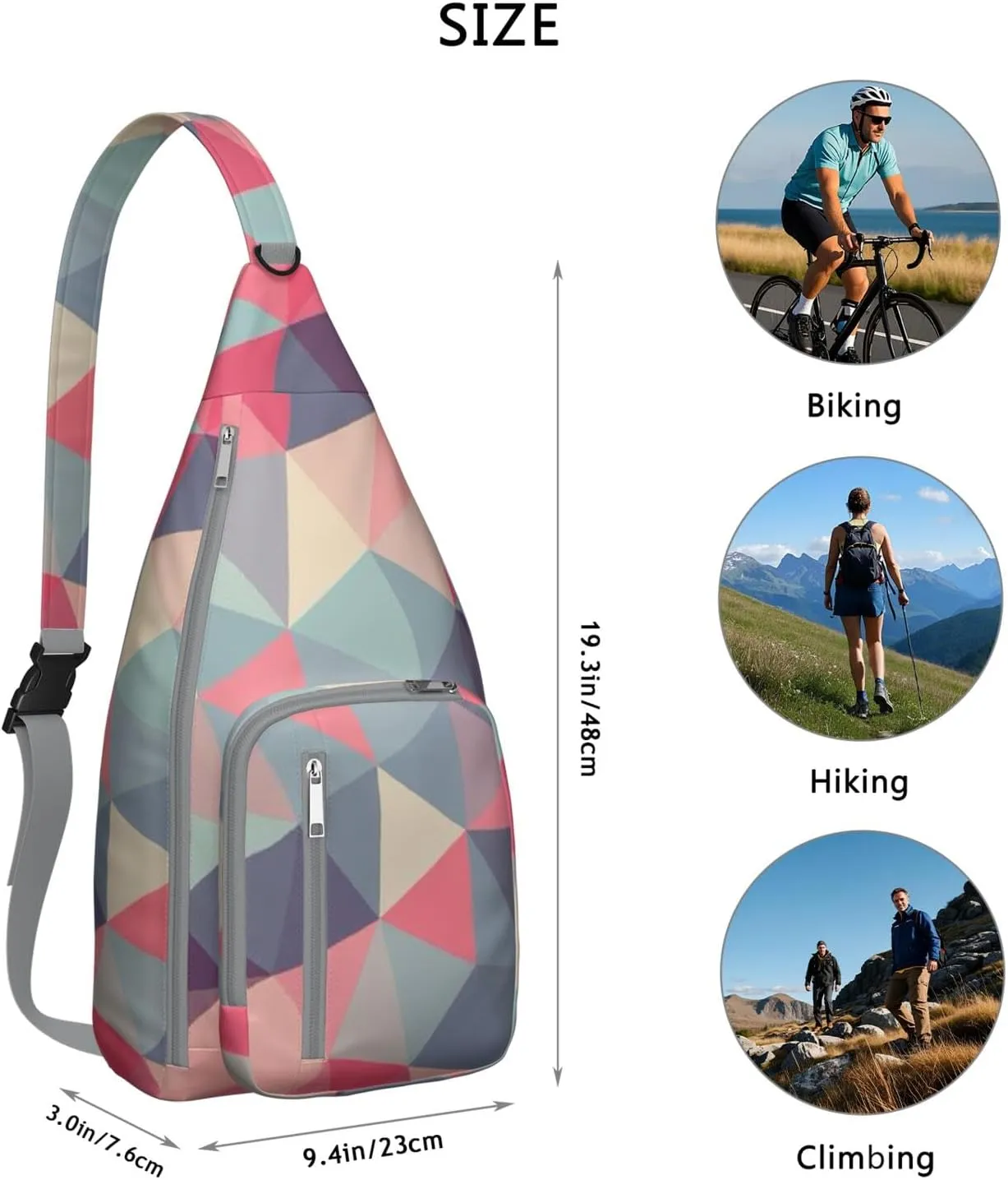 Shoulder Sling Crossbody Casual Chest Bag For Travel Sports Running,Backpack for Men & Women Lightweight Sports BagCrossbody Concealed Carry,Fashion Shoulder Bag Waterproof Chest Bag
