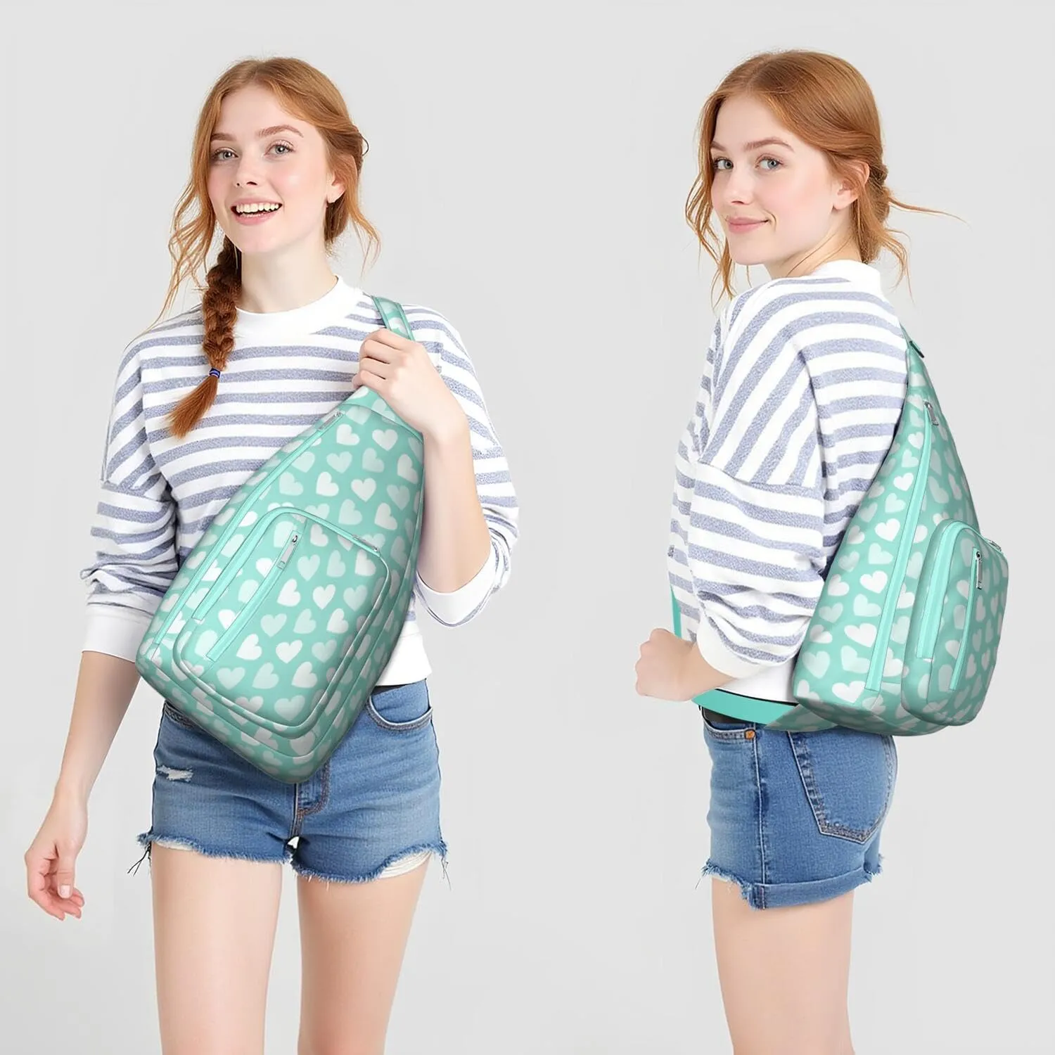 Shoulder Sling Crossbody Casual Chest Bag For Travel Sports Running,Backpack for Men & Women Lightweight Sports BagCrossbody Concealed Carry,Polka Shoulder Bag Waterproof Chest Bag