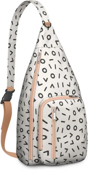 Shoulder Sling Crossbody Casual Chest Bag For Travel Sports Running,Backpack for Men & Women Lightweight Sports BagCrossbody Concealed Carry,Polka Shoulder Bag Waterproof Chest Bag