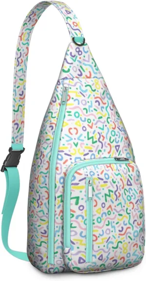 Shoulder Sling Crossbody Casual Chest Bag For Travel Sports Running,Backpack for Men & Women Lightweight Sports BagCrossbody Concealed Carry,Polka Shoulder Bag Waterproof Chest Bag