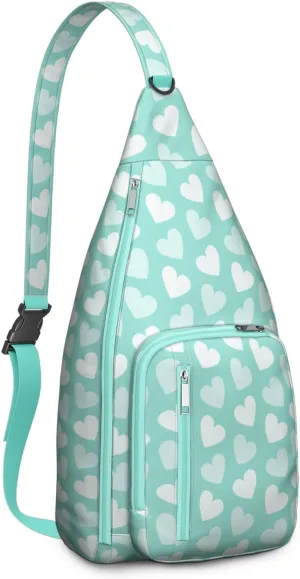 Shoulder Sling Crossbody Casual Chest Bag For Travel Sports Running,Backpack for Men & Women Lightweight Sports BagCrossbody Concealed Carry,Polka Shoulder Bag Waterproof Chest Bag