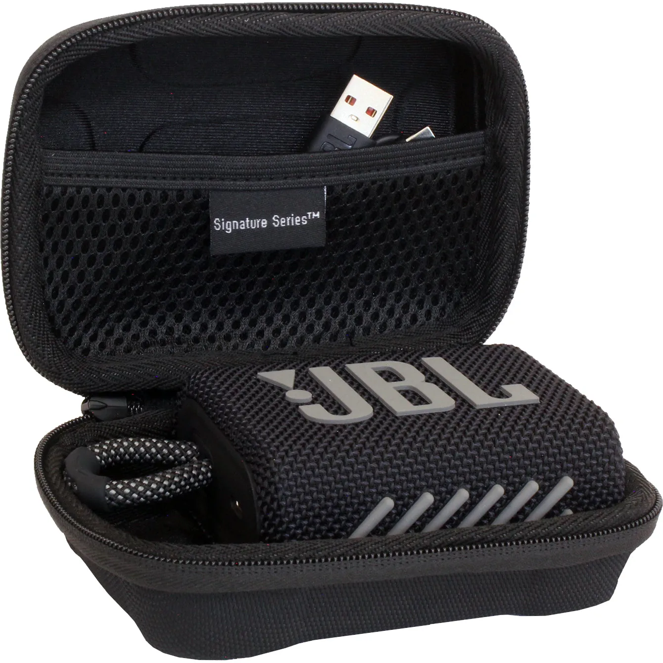 Signature Series EVA Hard Case for JBL Go 3 Portable Bluetooth Speaker | Splashproof & Durable