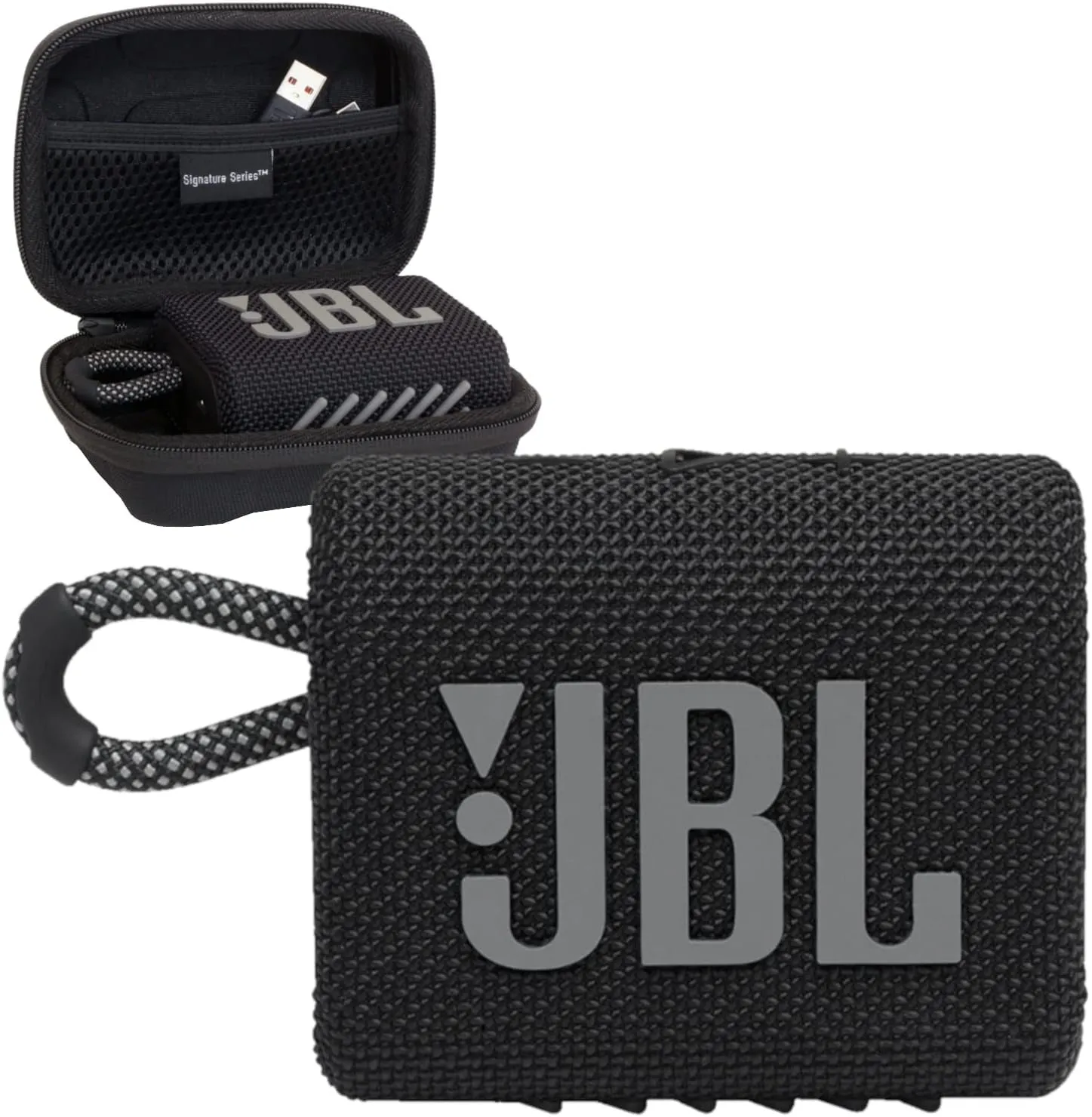 Signature Series EVA Hard Case for JBL Go 3 Portable Bluetooth Speaker | Splashproof & Durable