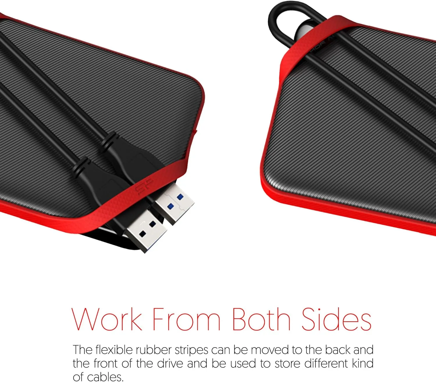 Silicon Power 1TB Rugged Armor A62S Shockproof/ IPX4 Water-Resistant/Dustproof/Anti-Scratch USB 3.0 2.5" Portable External Hard Drive HDD for for PS5, Mac, Xbox and PS4