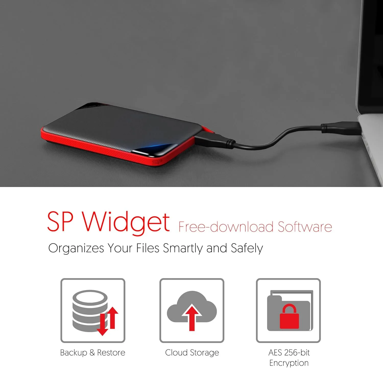 Silicon Power 1TB Rugged Armor A62S Shockproof/ IPX4 Water-Resistant/Dustproof/Anti-Scratch USB 3.0 2.5" Portable External Hard Drive HDD for for PS5, Mac, Xbox and PS4