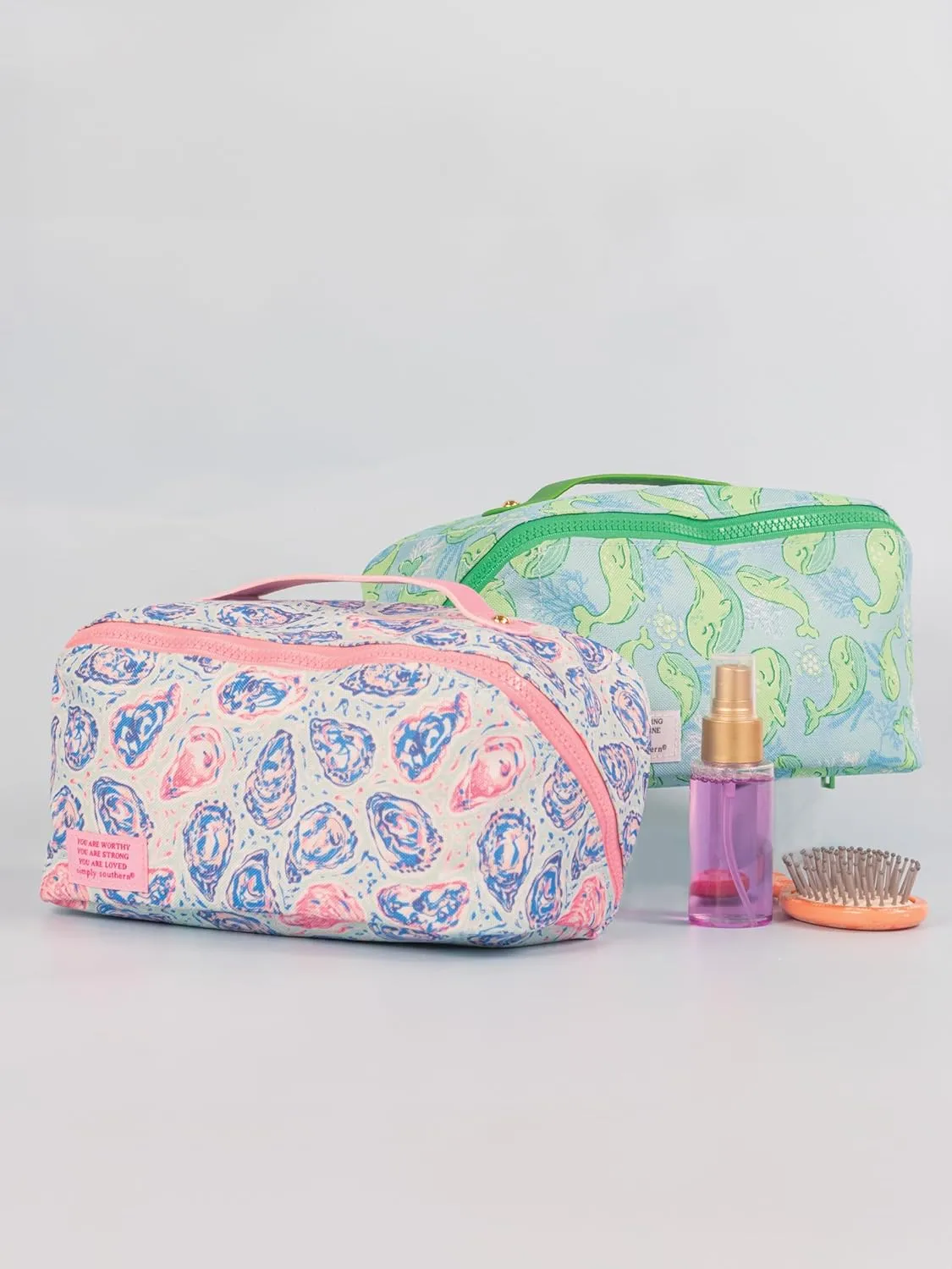Simply Southern Oyster Printed Cosmetic Bag