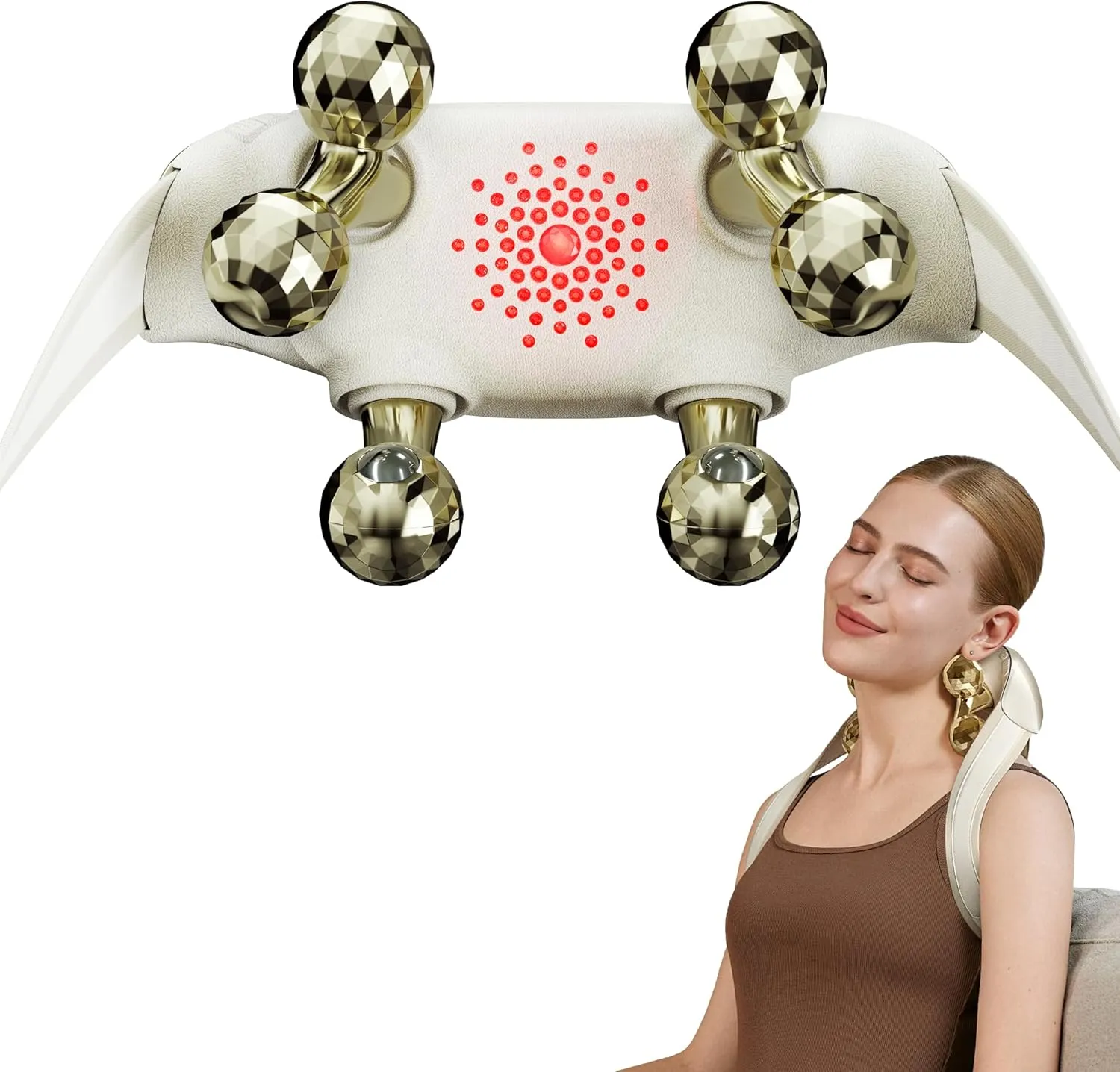 SKG Neck Massager for Pain Relief Deep Tissue FSA HSA Eligible Shiatsu Neck and Shoulder Massger with Heat Flex Massager H7 Ultra E Mother Day Gift