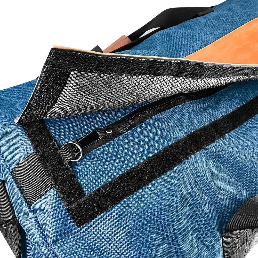 Skunk Large Duffle "Midnight Express XL" - Smell Proof - Water Proof (Navy/Leather)