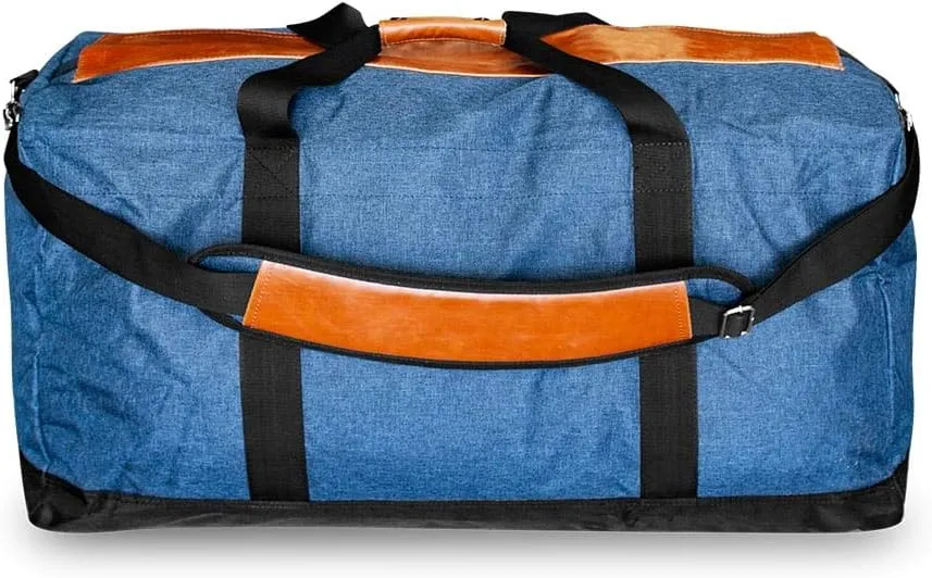 Skunk Large Duffle "Midnight Express XL" - Smell Proof - Water Proof (Navy/Leather)