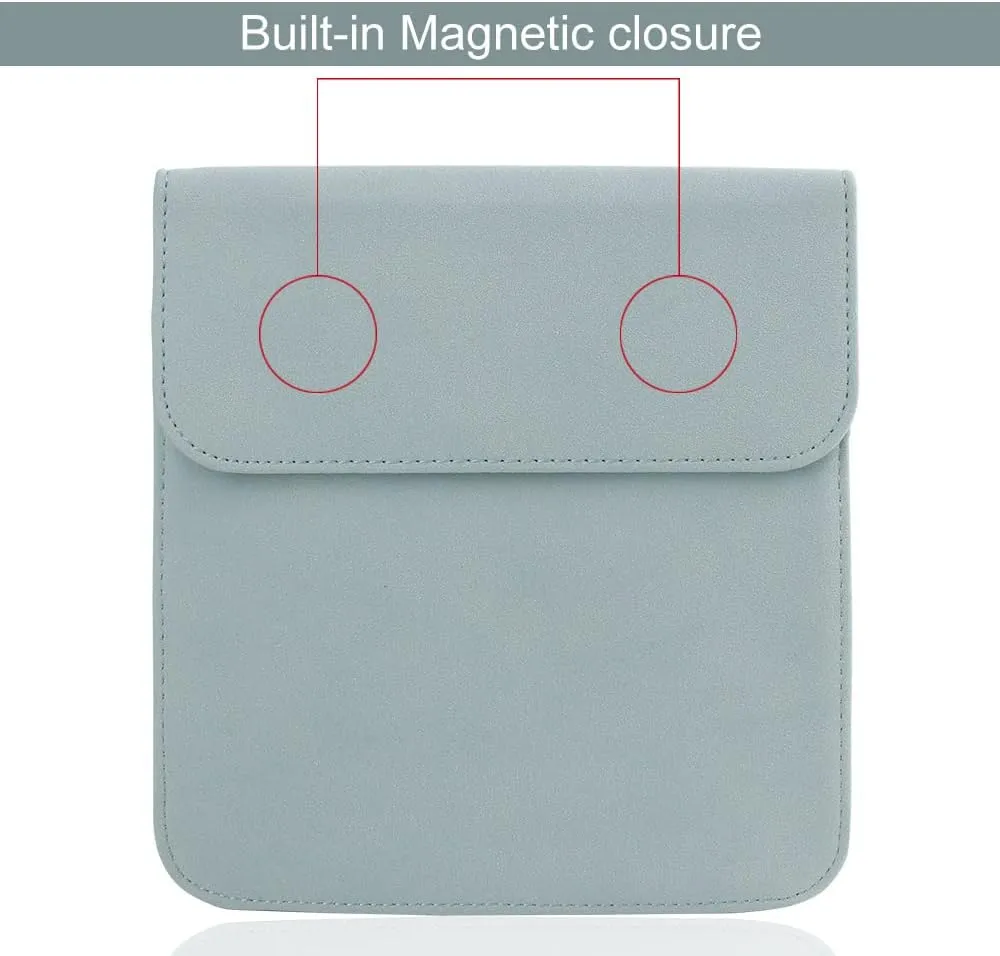 Sleeve Bag Suede Leather for 7" Kindle Oasis (10th Generation, 2019 Release and 9th Generation, 2017 Release), Portable Water Repellent Protective Case (Blue)