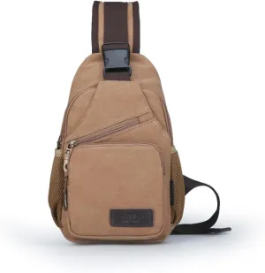Sling Bag Pack Canvas Shoulder Sling Backpack Small Crossbody Chest Bag for ipad mini