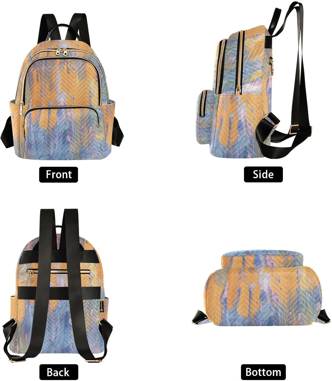 Small Backpack for Women Quilted Backpack Fashion Shoulder Bag Casual Daypack with Leather Carrying Handle(Pattren 5)