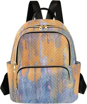 Small Backpack for Women Quilted Backpack Fashion Shoulder Bag Casual Daypack with Leather Carrying Handle(Pattren 5)