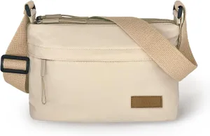 Small Crossbody Bag for Women Men, Canvas Cross Body Purse for Women, Casual Minimalist Style Handbag Purse with 5 Pocket
