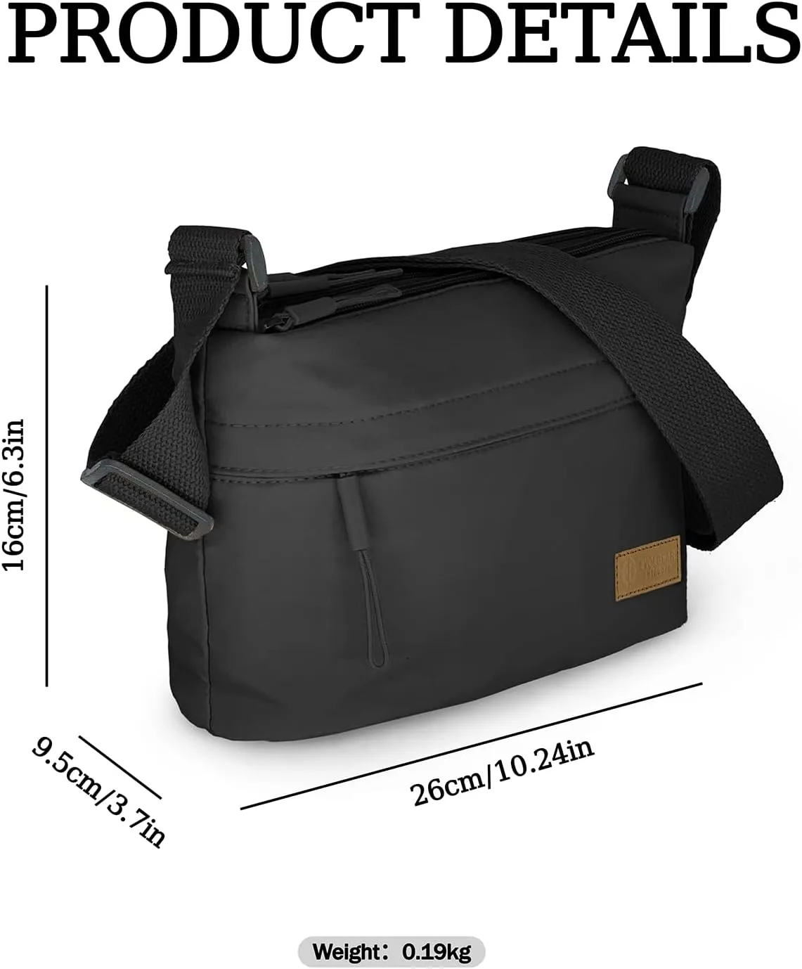 Small Crossbody Bag for Women Men, Canvas Cross Body Purse for Women, Casual Minimalist Style Handbag Purse with 5 Pocket