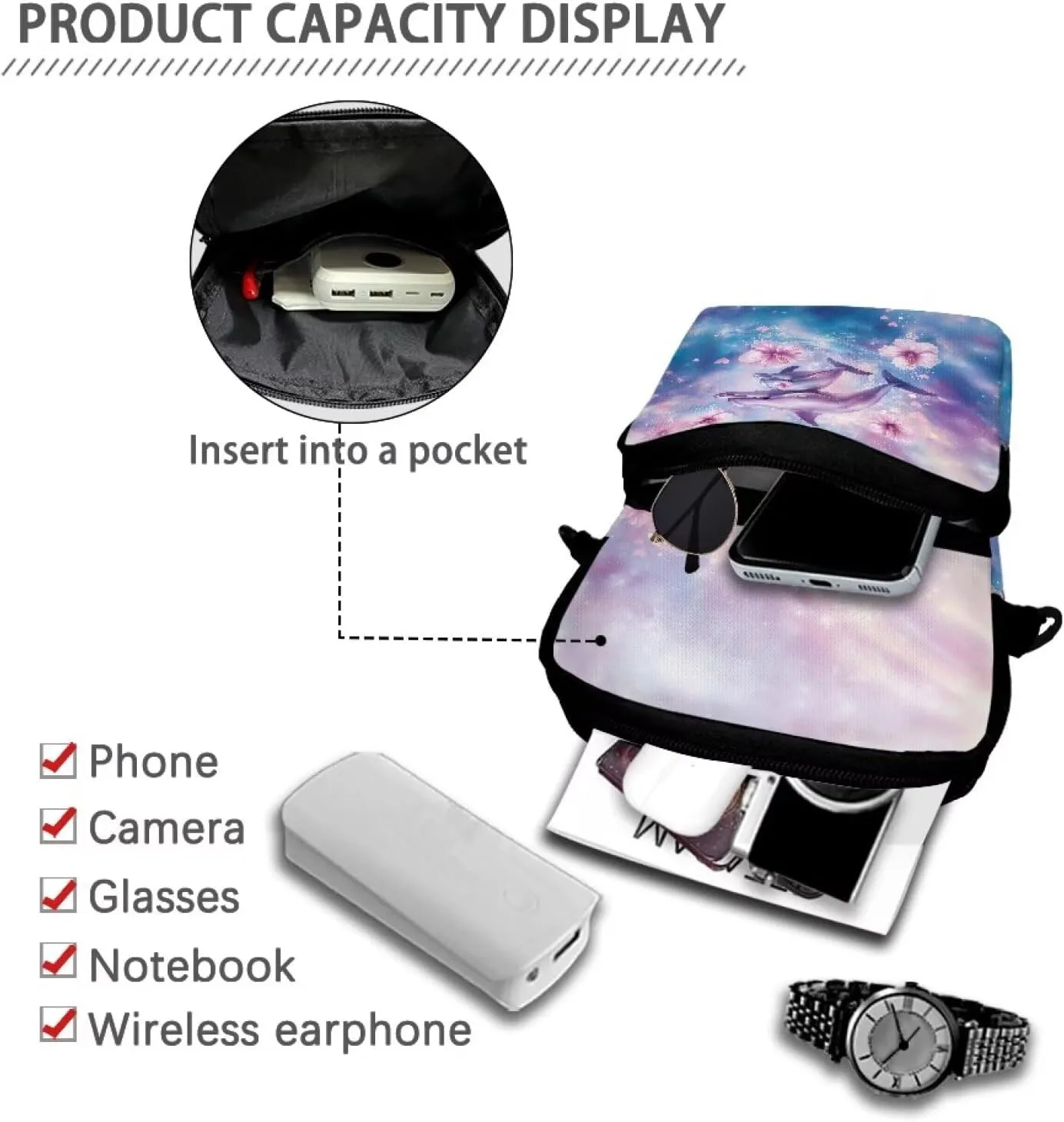 Small Crossbody Bags for Women Men Small Messenger Bag Purses Fanny Pack Wallet Bag Coin Purse Backpack Handbag