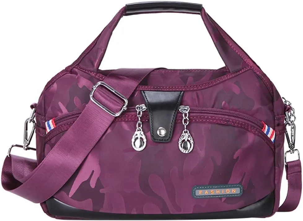 Soft Side Lightweight Underseat Tote Bag, Waterproof Oxford Cloth Shoulder Bag, Multi-Pocket Fashion Anti-Theft Handbag
