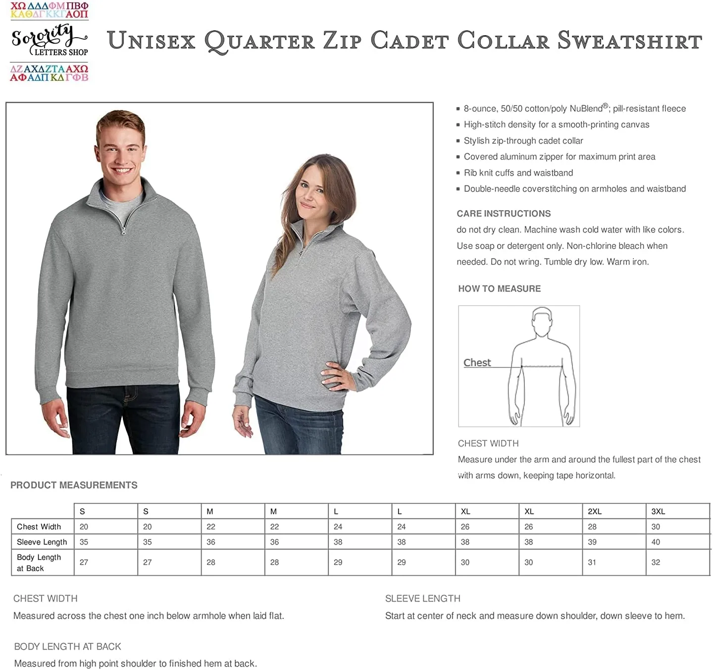 Sorority Letters Shop University of Hawaii Manoa Quarter Zip Sweatshirt with Primary H Logo Embroidered