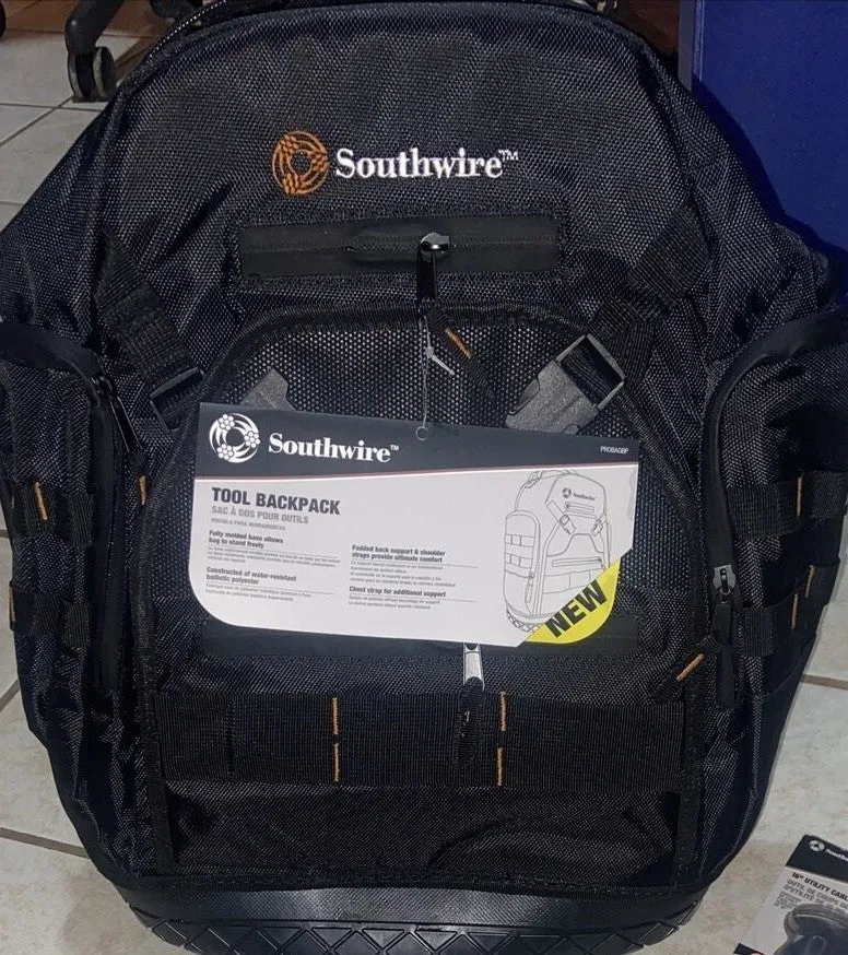 Southwire PROBAGBP Rugged Tool Backpack with Molded Base, 28 Pocket