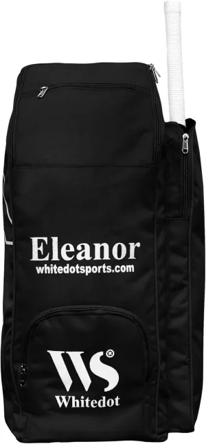 SPORTS Eleanor Duffle Backpack Cricket Kitbag – Large Black Professional Cricket Bag with Dedicated Bat Pocket for Juniors