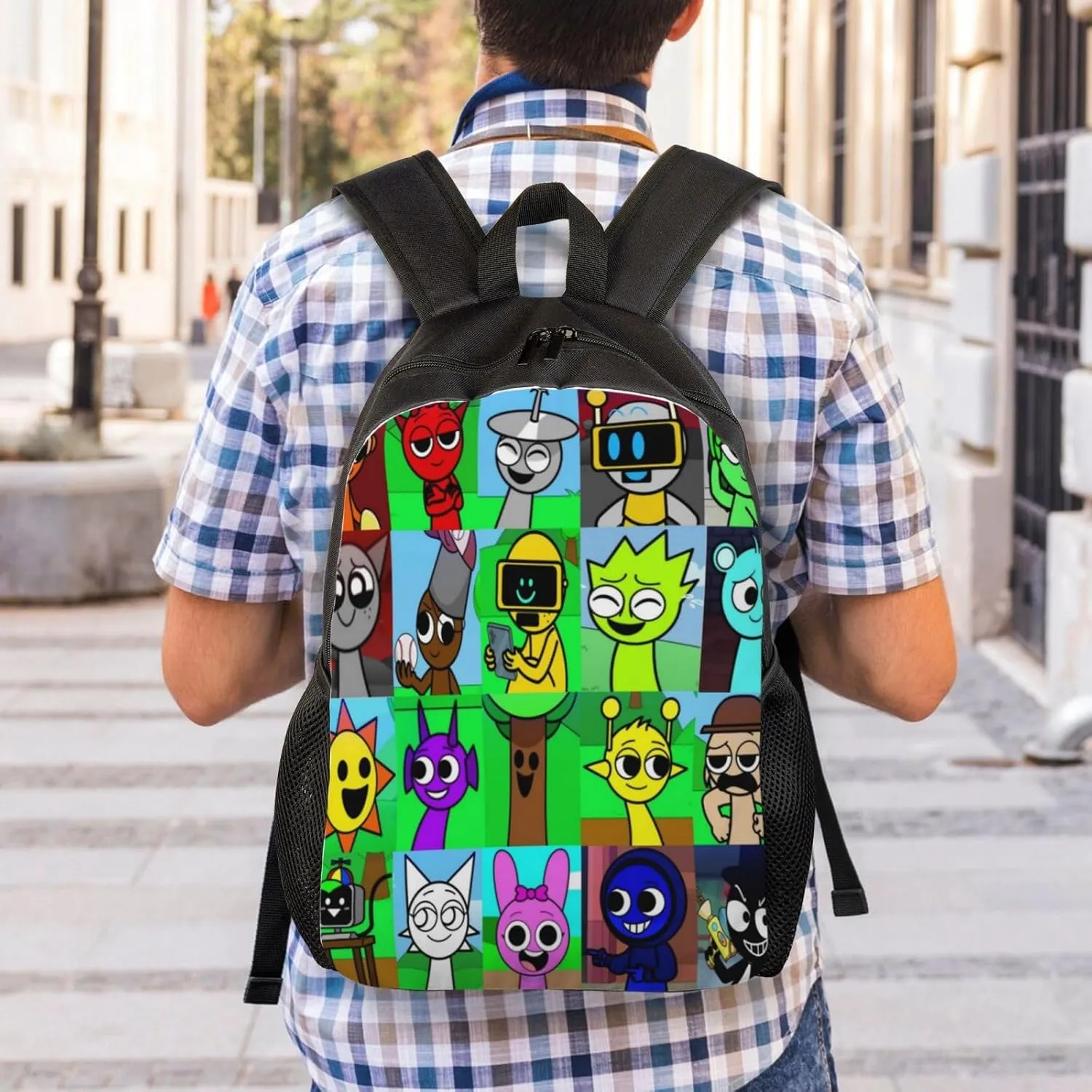 Sprunki Backpack, Oxford Cloth Travel Backpack, Sturdy And Durable