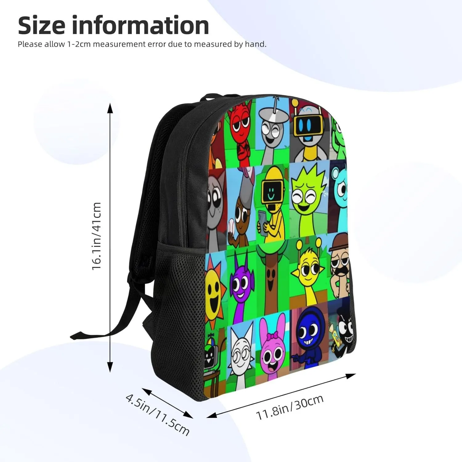 Sprunki Backpack, Oxford Cloth Travel Backpack, Sturdy And Durable