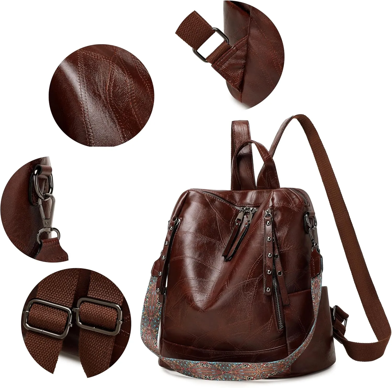 sqlp Fashion Backpack Purse for Women Vegan Leather Travel Back Pack Womens Designer Shoulder Bags