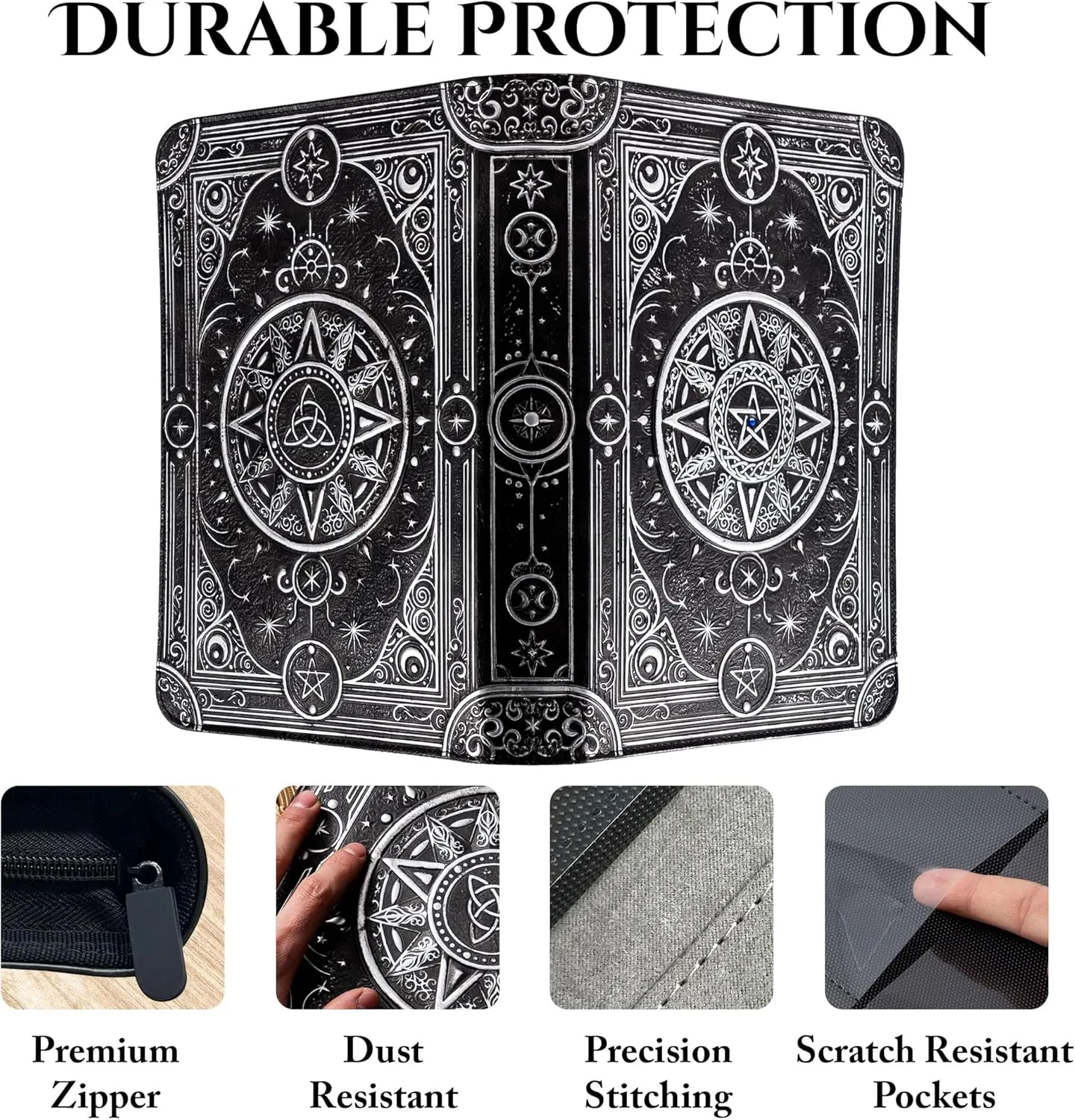 Star Mage Trading Card Binder - 9 Pocket Ringless TCG Binder - Premium Faux-Leather - 432 Side-Loading Pockets - Perfect Storage Holder for MTG, and Many TCG & Trading Card Collections (Blue Jewel)