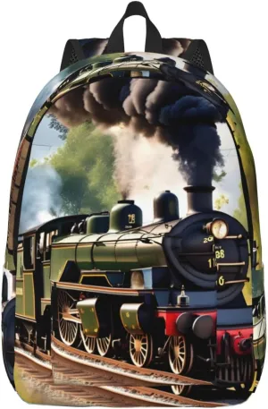 Steam Little Train print Duffel Bag, Lightweight Duffel Bag, Casual Backpack, 17.7 x 6.3 x 12.2 inches