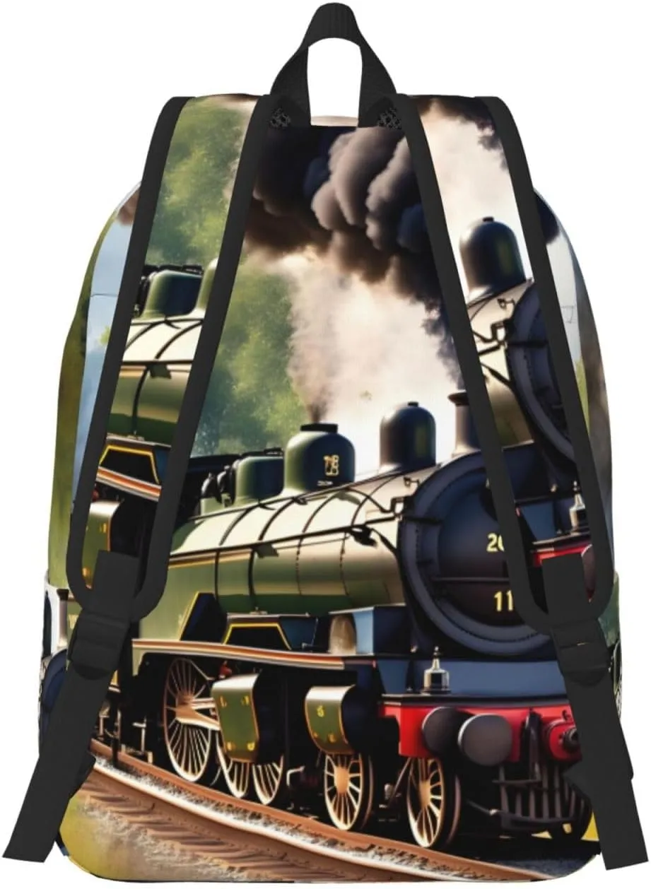 Steam Little Train print Duffel Bag, Lightweight Duffel Bag, Casual Backpack, 17.7 x 6.3 x 12.2 inches