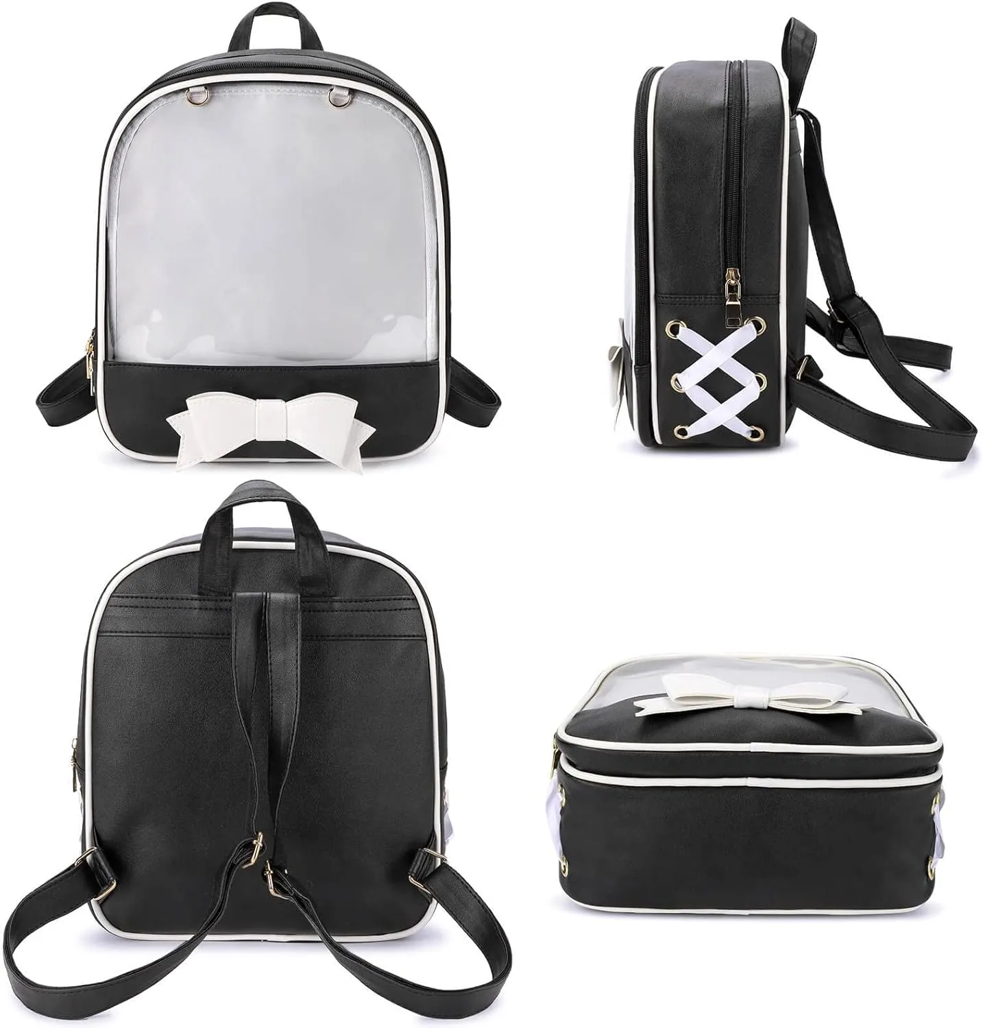 STEAMEDBUN Ita Bag Backpack Bowknot Kawaii Pin Display Backpack Bag with Insert