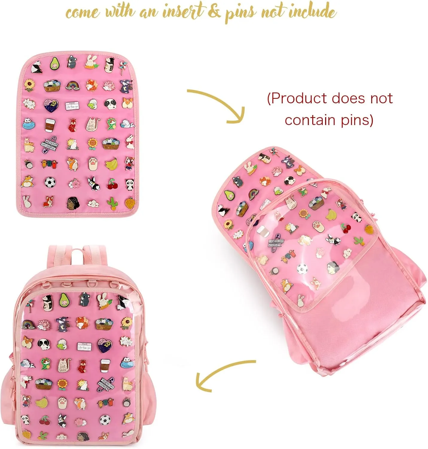 STEAMEDBUN Ita Bag Backpack with insert Pin Display Backpack for School Cosplay