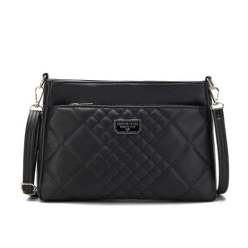 STOREXQ  Women's Bag Women's Crossbody Small Shoulder Bag Small Square Bag Retro Fashion Multi-Layer Middle-Aged and Elderly Mother Bag