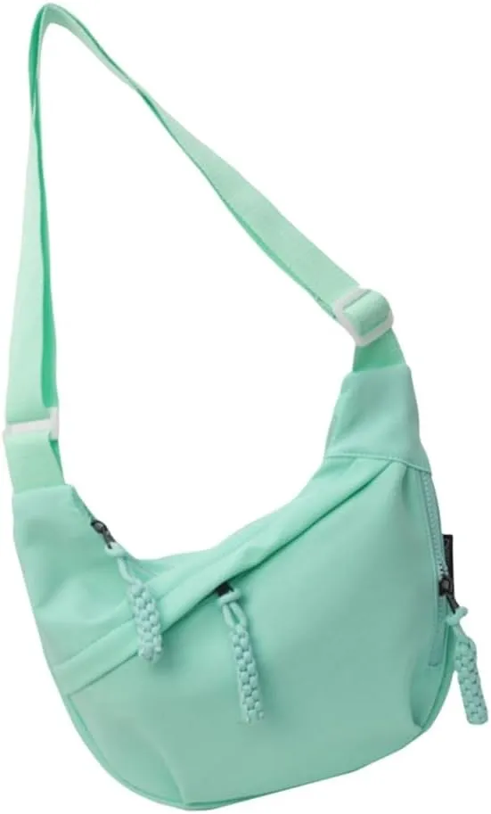 Stylish Canvas Shoulder Bag for University Life Large Interior Multiple Pockets Crossbody Bag with Adjustable Strap