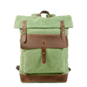 Stylish Waxed Cotton Backpack for Urban and Outdoor Use