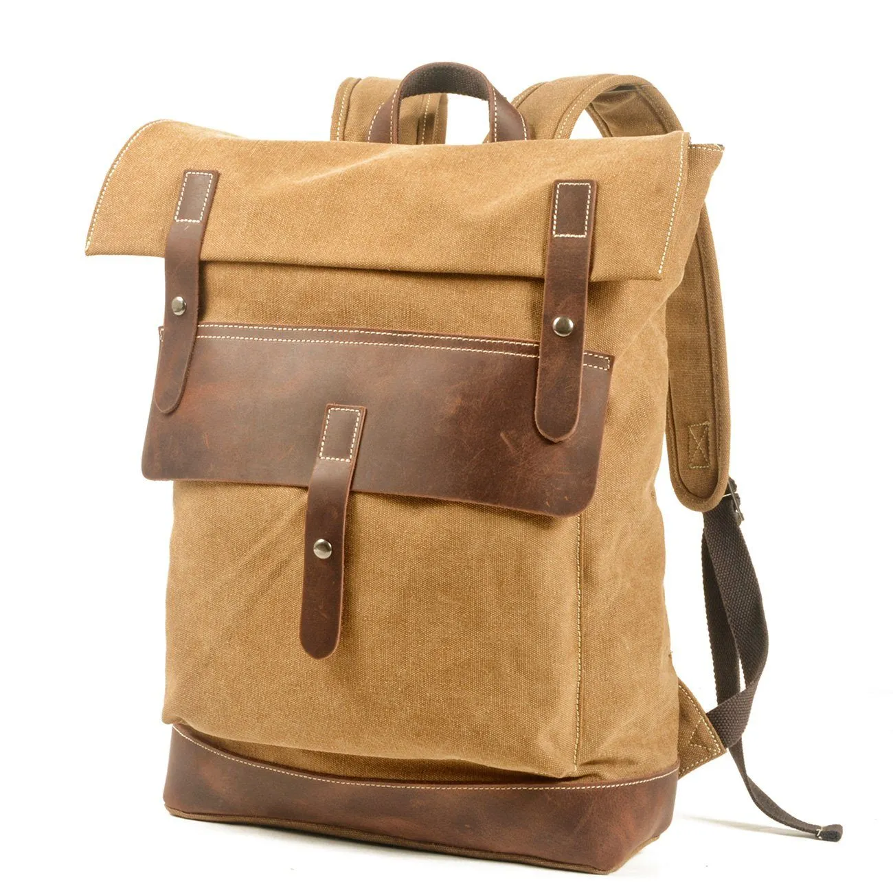 Stylish Waxed Cotton Backpack for Urban and Outdoor Use