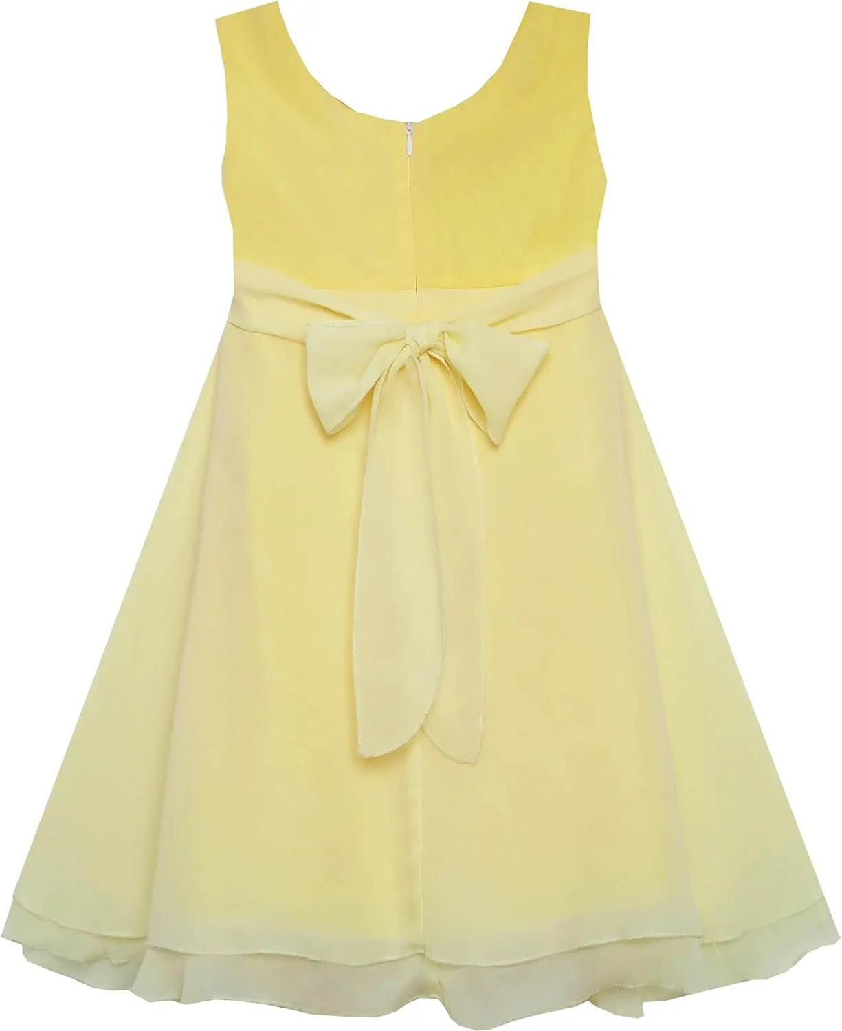 Sunny Fashion Girls Dress Sleeveless Halter Flower Multi Layer Chiffon