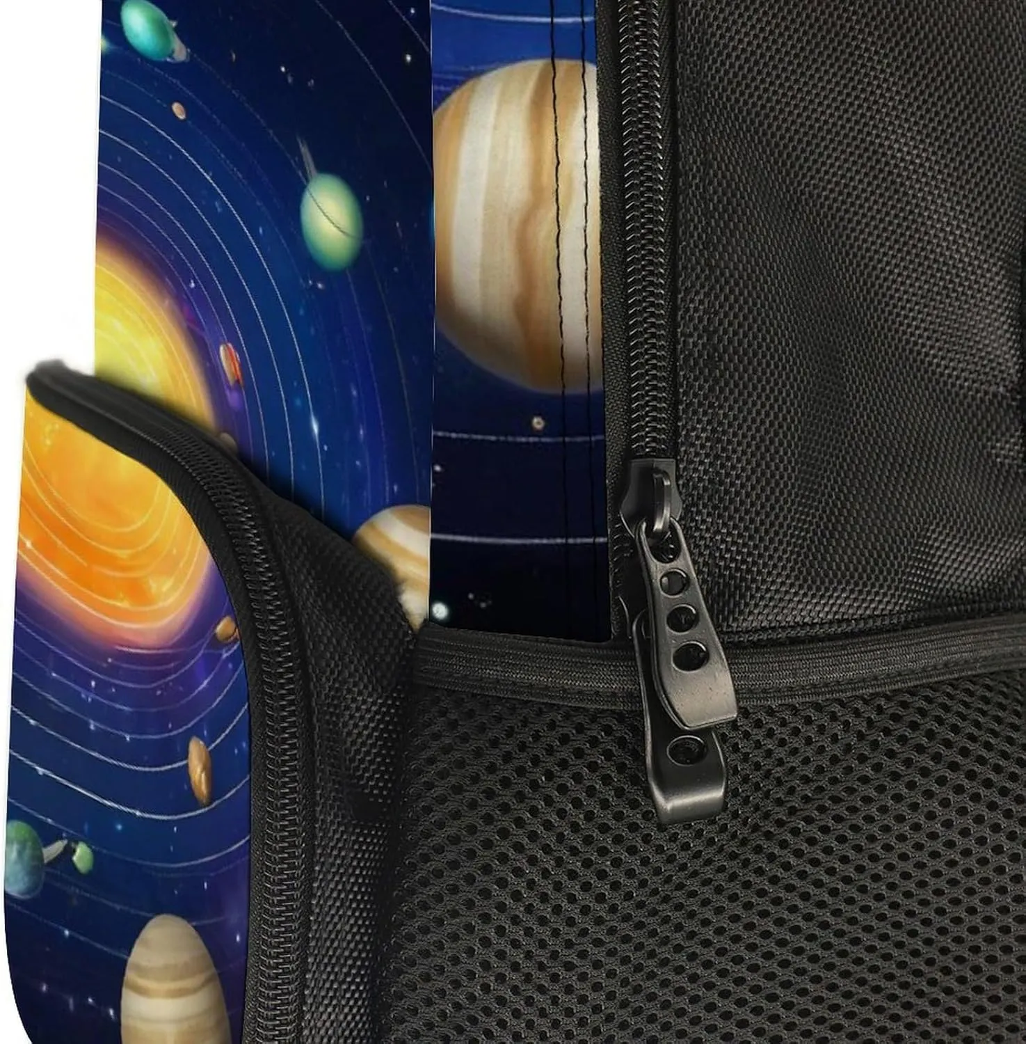 Supdreamc Lightweight Daypack Bookbag for Trekking Business Walking Cycling - Big Capacity Anti-Theft Multipurpose Carry On Bag, Galaxy Space Planet Solar System Business Computer Bag