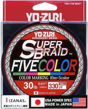 Super Braid 30LB 5 Color 330YD