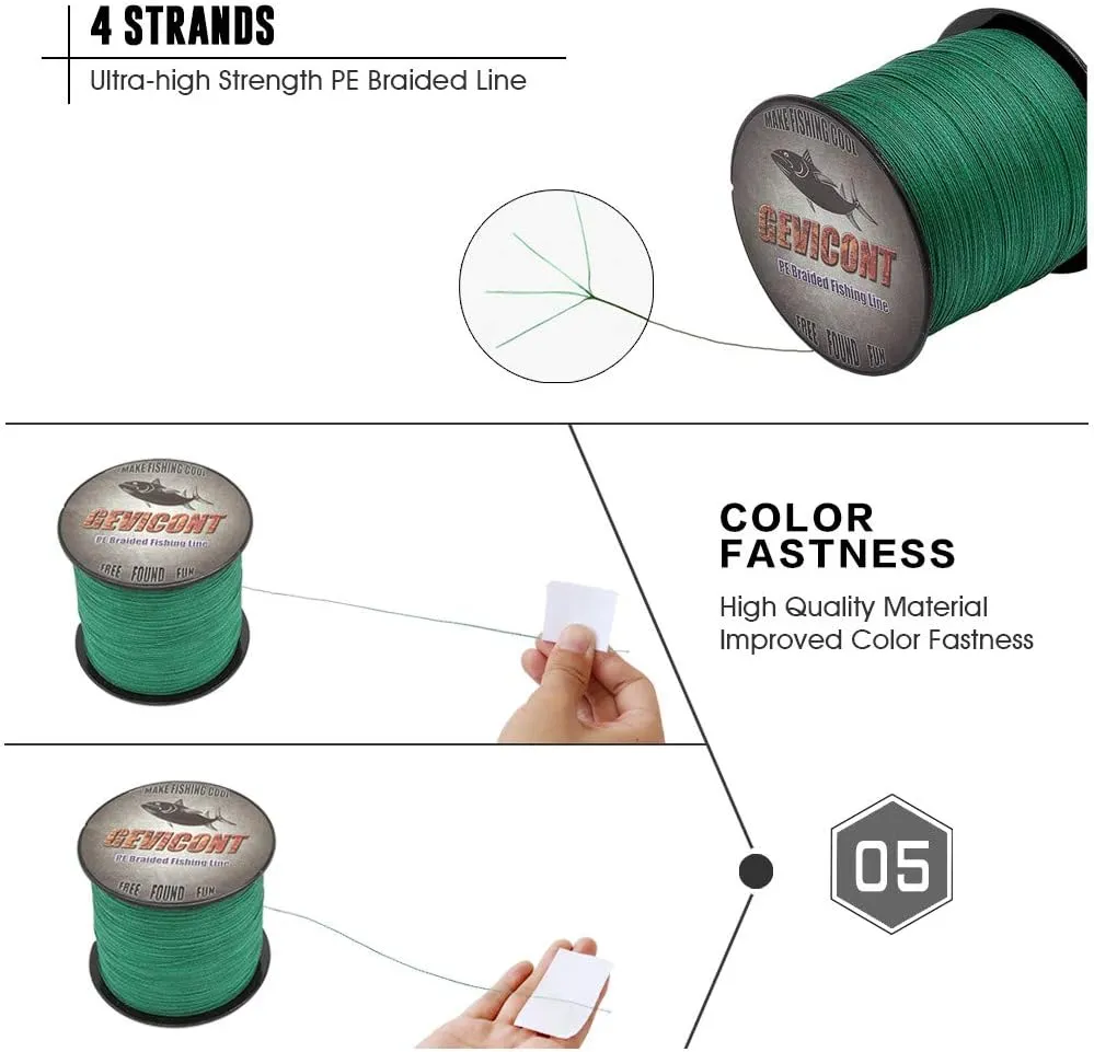 Superpower Braided Fishing Line - Abrasion Resistant Braided Lines – Incredible Superline – Zero Stretch – Smaller Diameter – A Must-Have!