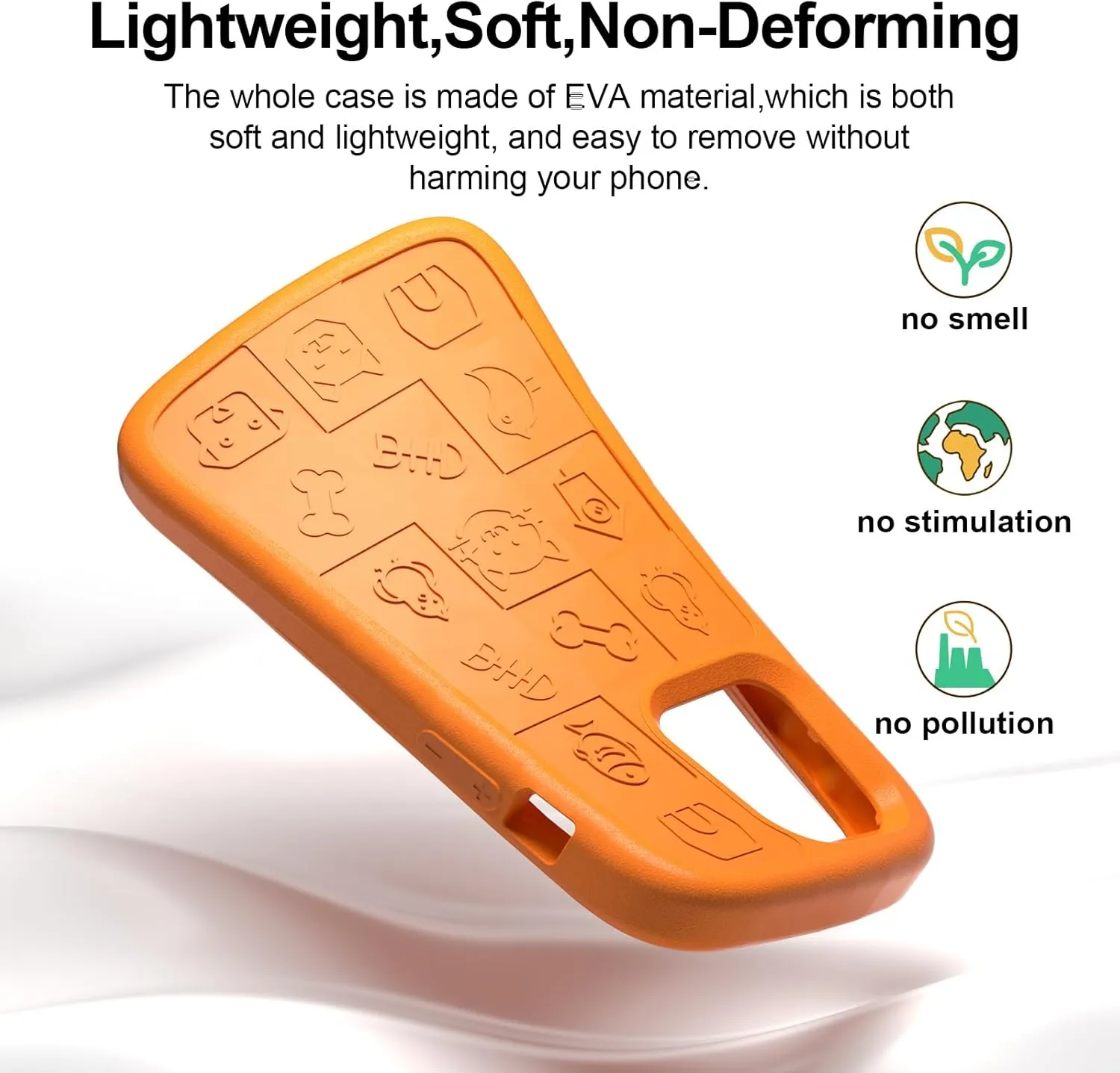 SUPFINE Phone Case Design for iPhone 6.7 inch Series for iPhone 15 Pro Max/12 Pro Max/13 Pro Max/14 Pro Max, [EVA Foam Material Case][10 FT Military Grade Protection] Non-Slip Shockproof Case,Orange