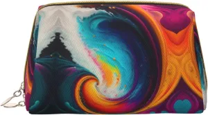 Surreal Enigma Printed Makeup Bag for Organizing Cosmetics and Toiletries at Home or Traveling