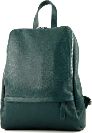 T138 - ital ladies leather backpack bag (Petrol)