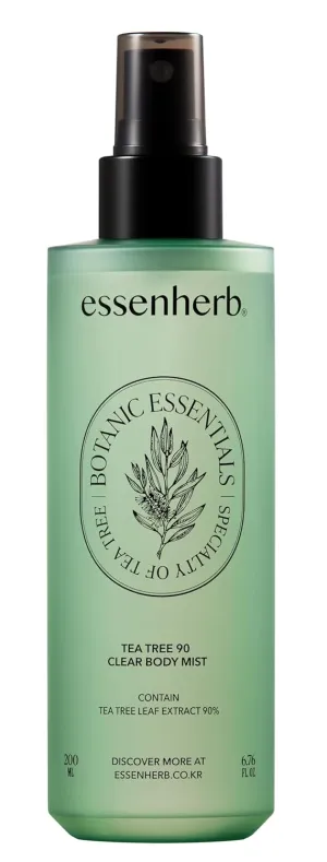 Tea Tree 90 Clear Body Mist for acne skin | 360° Moisture Spraying with Vegan Formula | AHA BHA PHA LHA, Korean Skincare (6.76 fl oz, 200ml)