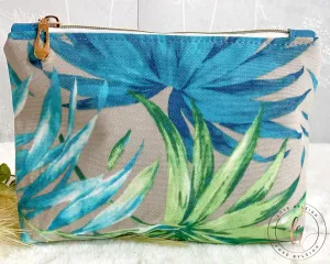 Teal Fern Cosmetic/Whatever Pouch LARGE