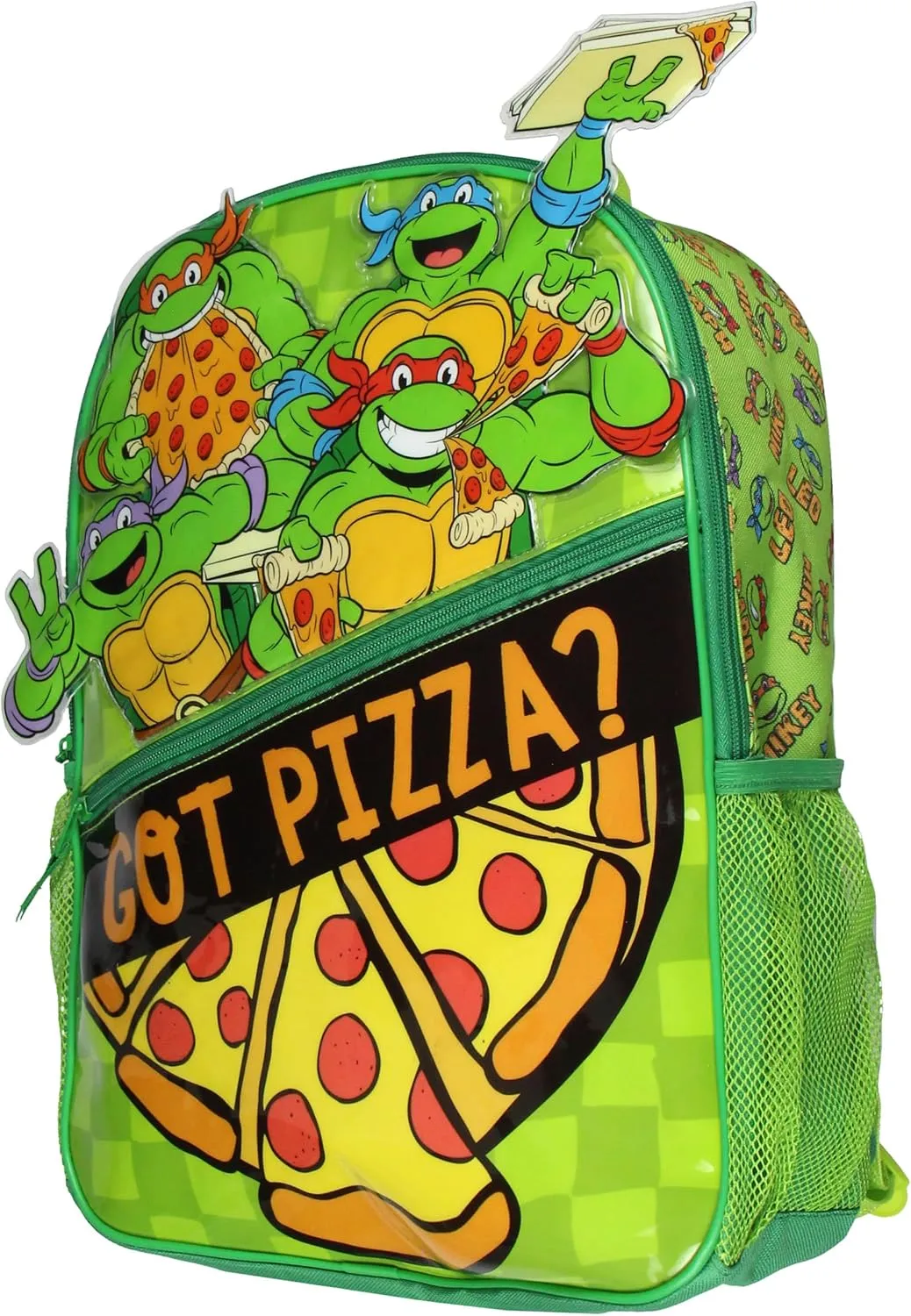 Teenage Mutant Ninja Turtles Backpack TMNT Got Pizza Travel Kids School 3D Book Bag