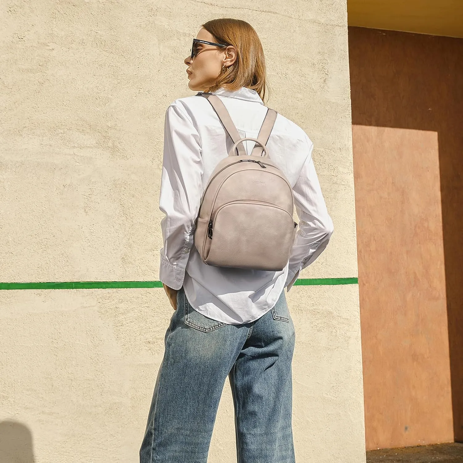 Telena Small Backpack Purse for Women Girls Cute Mini Leather Backpack Travel Shoulder Bags