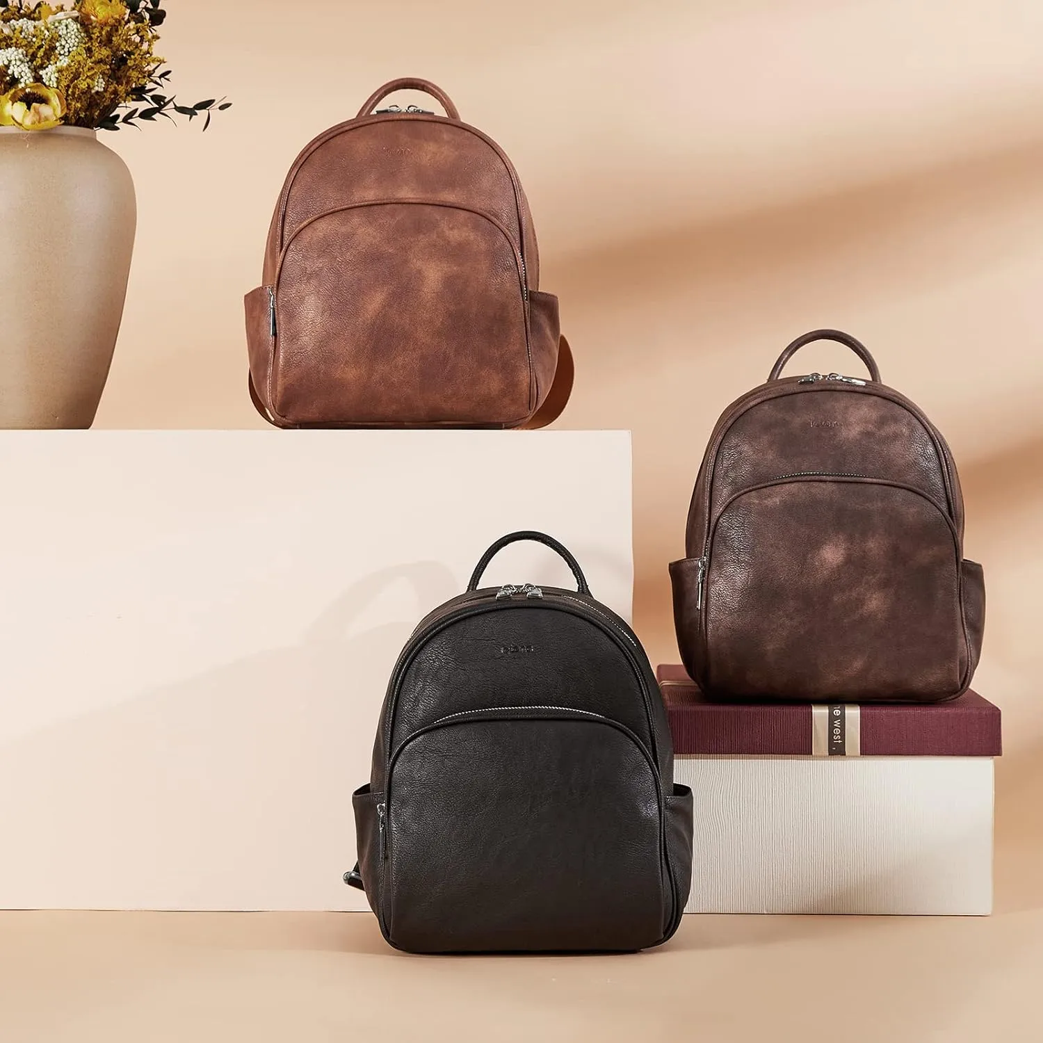 Telena Small Backpack Purse for Women Girls Cute Mini Leather Backpack Travel Shoulder Bags