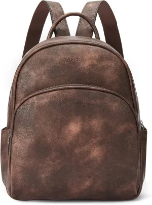 Telena Small Backpack Purse for Women Girls Cute Mini Leather Backpack Travel Shoulder Bags
