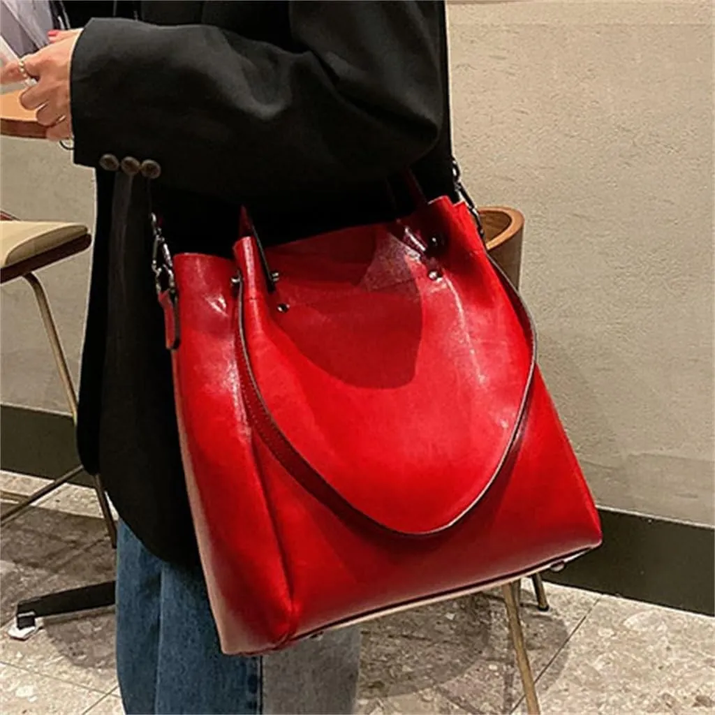 Temperament Women's Bag Large Capacity Shoulder Crossbody Handbag Texture Large Bag